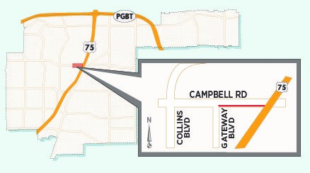 Right Lane Closure Expected on Eastbound Campbell Near US 75