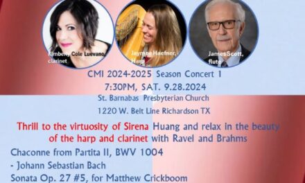 Chamber Music International Season Opening Concert Tomorrow Night 