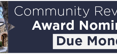 Community Revitalization Award Nominations Due Monday 