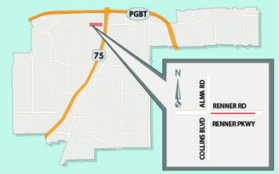 Utility Work to Temporarily Close Lanes on Renner Road
