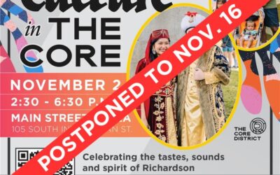 Culture in The CORE Postponed to Nov. 16
