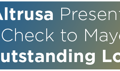 Altrusa Presents Symbolic Check to Mayor, Honors Outstanding Local Women