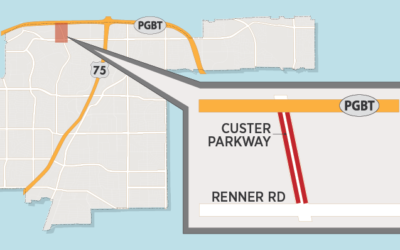 Pole Installation to Close Right Lanes on Both Sides of Custer Parkway North of Renner