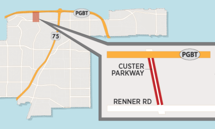 Pole Installation to Close Right Lanes on Both Sides of Custer Parkway North of Renner 