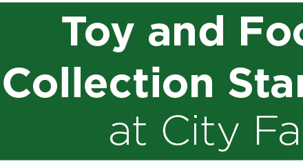 Toy and Food Drive Collection Starts Monday at City Facilities 