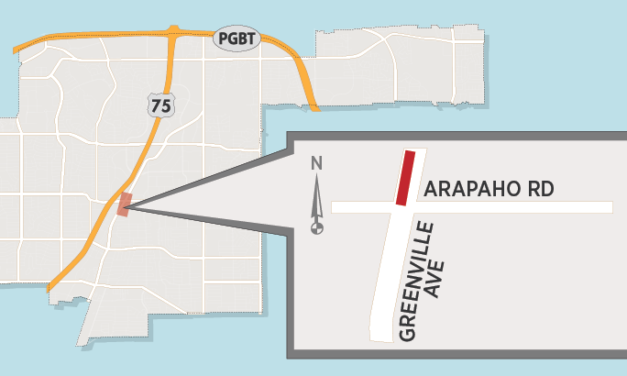 Greenville Narrowed to One Lane Tomorrow North of Arapaho 