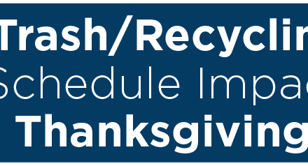 Trash/Recycling/BABIC Schedule Impacts for the Thanksgiving Holiday 