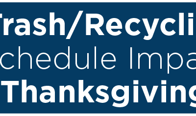 Trash/Recycling/BABIC Schedule Impacts for the Thanksgiving Holiday 