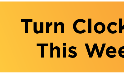 Turn Clocks Back This Weekend 