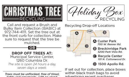 Holiday Box Recycling, “Tree-cycling” Continues through Feb. 7 