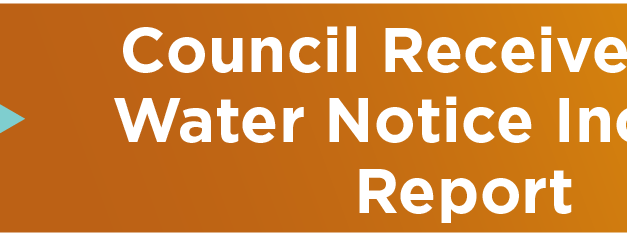 Council Receives Boil Water Notice Incident Report 