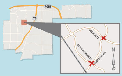 Two Intersections Along Custer Parkway Set for Temporary Lane Closures