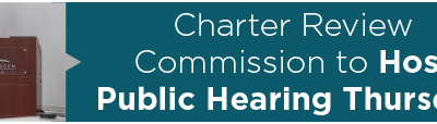 Charter Review Commission to Host Public Hearing Thursday  