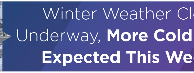 Winter Weather Cleanup Underway, More Cold Weather Expected This Weekend 