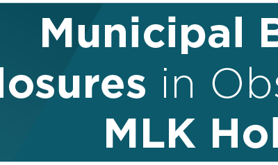 Municipal Building Closures in Observance of MLK Holiday