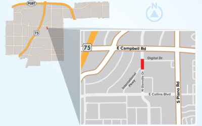 Fiber Optic Work to Narrow Glenville Drive Temporarily South of Digital Drive