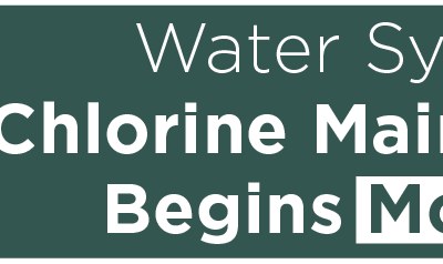 Water System Chlorine Maintenance Begins Monday 