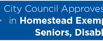 City Council Approves Increase in Homestead Exemption for Seniors, Disabled