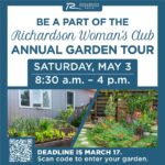 Enter Your Garden in the Richardson Woman’s Club Annual Garden Tour