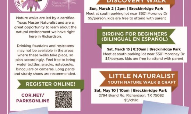 “Birding for Beginners” Nature Walk Tomorrow