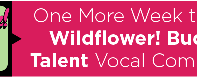 One More Week to Enter Wildflower! Budding Talent Vocal Competition