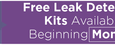 Free Leak Detection Kits Available Beginning Monday