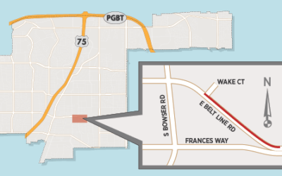 Possible Traffic Delays on Westbound Belt Line near Frances Way Intersection 