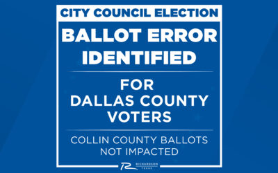 Ballot Error Identified for Richardson City Council Election in Dallas County