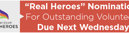 “Real Heroes” Nominations for Outstanding Volunteers Due Next Wednesday 
