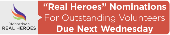 “Real Heroes” Nominations for Outstanding Volunteers Due Next Wednesday 