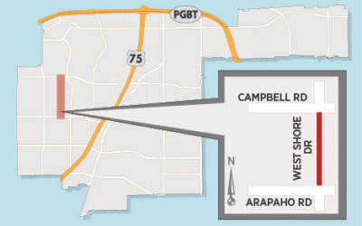West Shore Drive to Narrow Temporarily Between Arapaho and Campbell Roads 