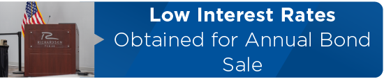 Low Interest Rates Obtained for Annual Bond Sale   