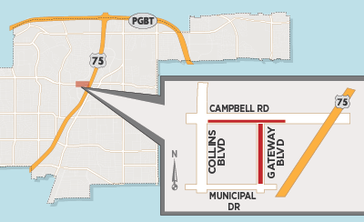 Lane Closure on Campbell Road West of US 75 