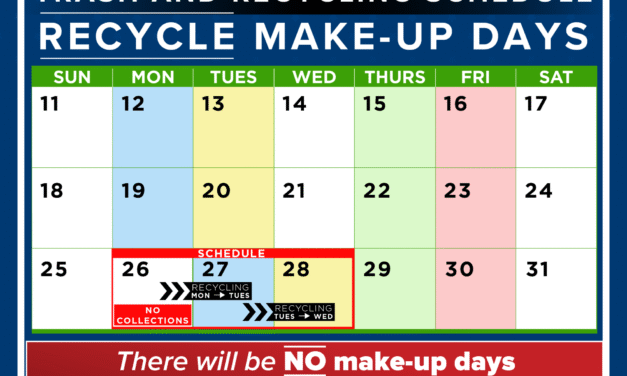 Memorial Day Trash, Recycling and Facility Schedule