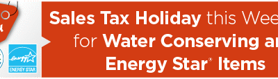 Sales Tax Holiday this Weekend for Water Conserving, Energy Star Items 
