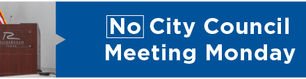 No City Council Meeting Monday