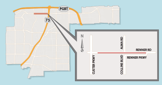 Trail Enhancement Work Along Renner to Temporarily Close One Lane 