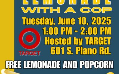 “Lemonade with a Cop” Next Tuesday 
