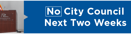 No City Council Meeting Next Two Weeks 