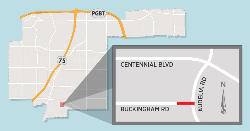 Lane Closures Expected Near Buckingham/Audelia Intersection