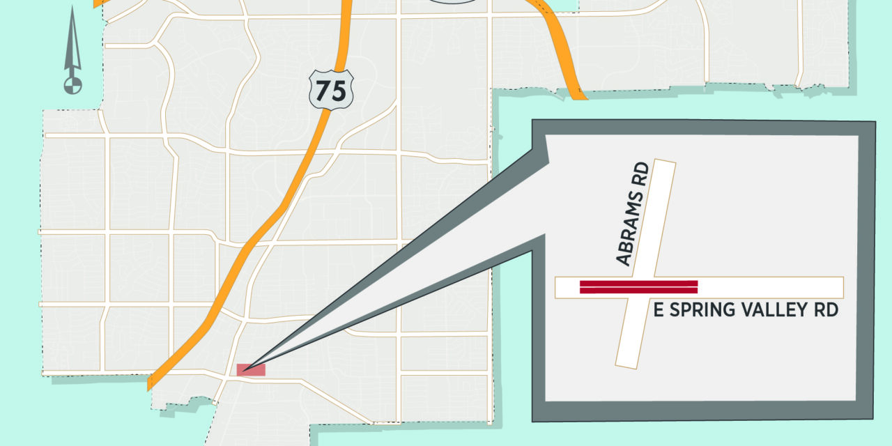 Gas Utility Work to Close Lanes Near Spring Valley/Abrams Intersection
