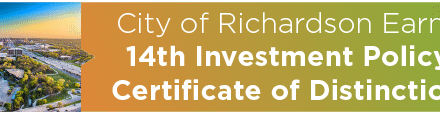 City Earns 14th Investment Policy Certificate of Distinction 