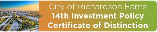 City Earns 14th Investment Policy Certificate of Distinction 