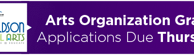 Arts Organization Grant Applications Due Thursday  
