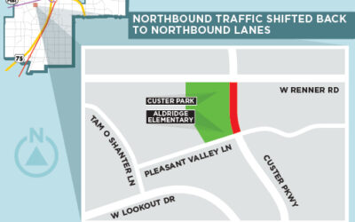 Lane Closure on Northbound Custer Parkway North of Pleasant Valley Lane