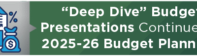 “Deep Dive” Budget Presentations Continue for 2025-26 Budget Planning 