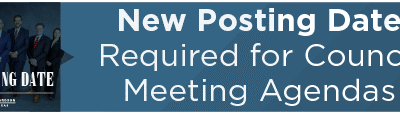 New Posting Date Required for Council Meeting Agendas 