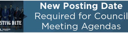 New Posting Date Required for Council Meeting Agendas 