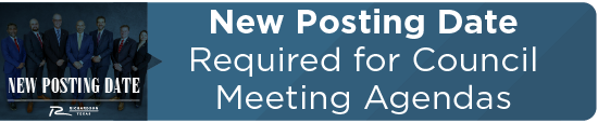 New Posting Date Required for Council Meeting Agendas 