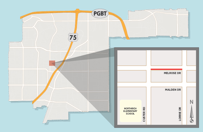 Pavement Repair Work Begins Next Week on Melrose Drive East of Custer 
